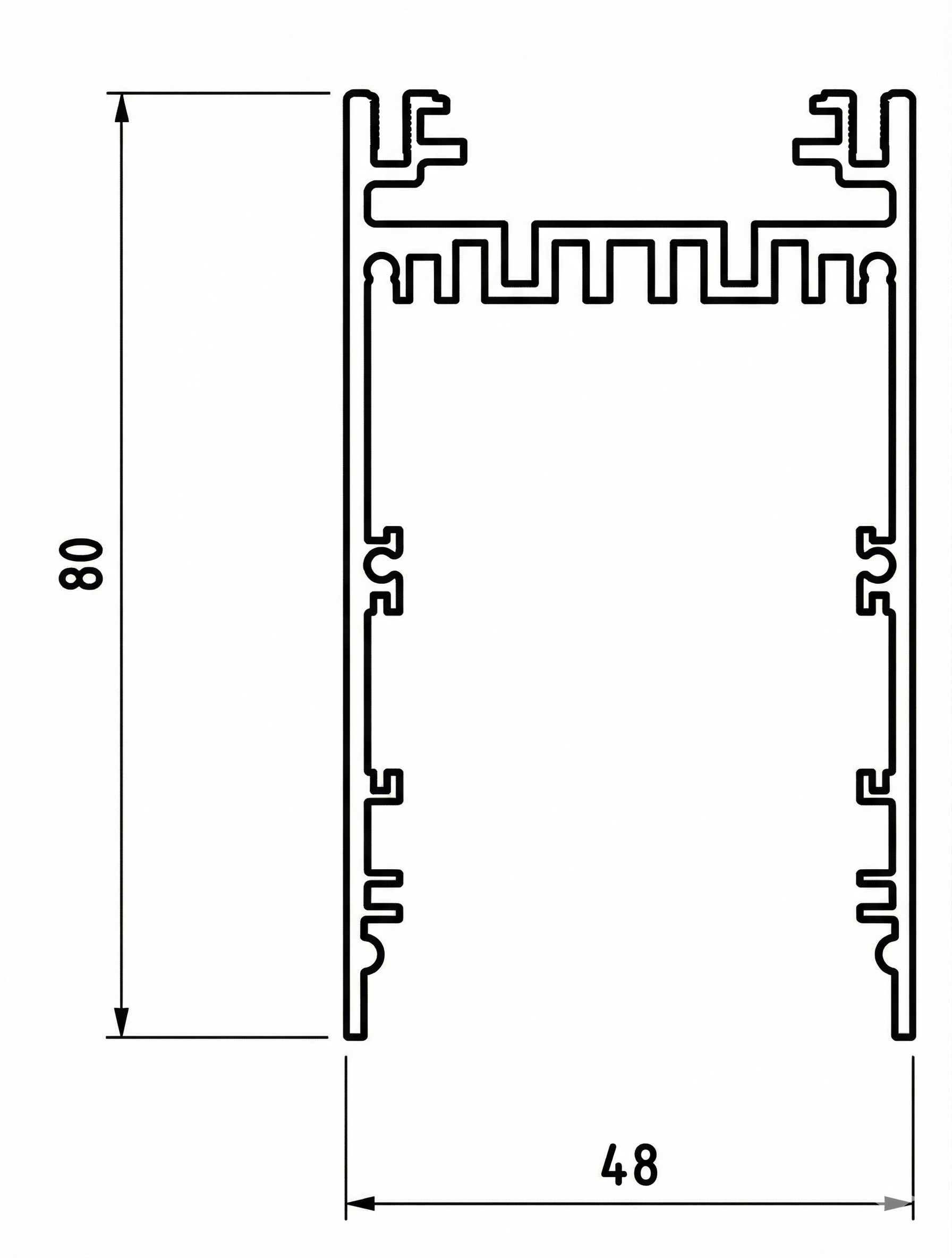System PRO 80 technische Zeichnung